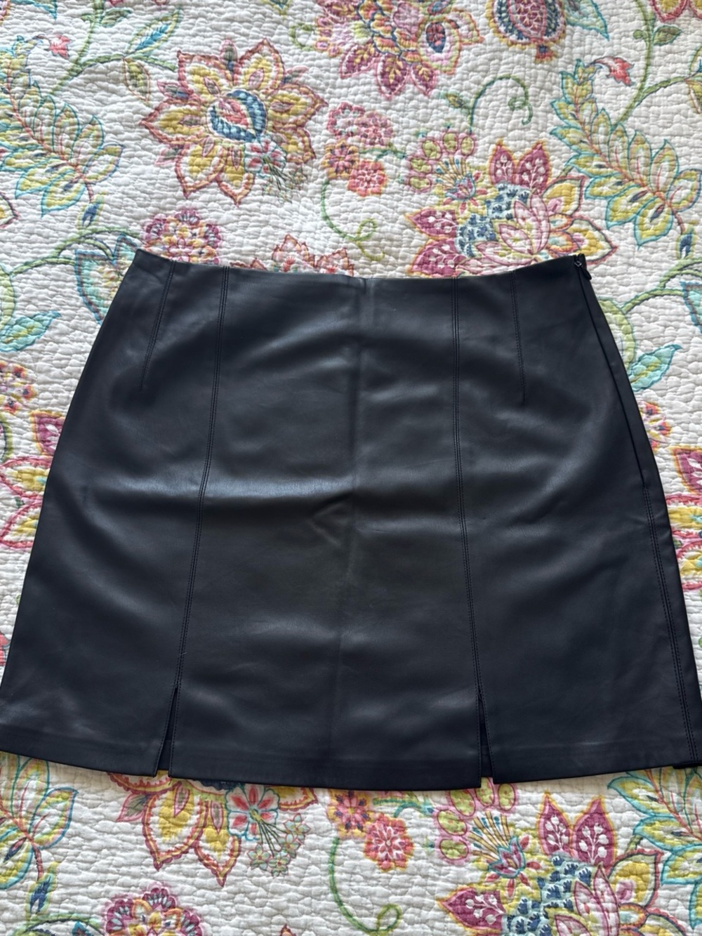 Topshop Black Faux Leather Mini Skirt